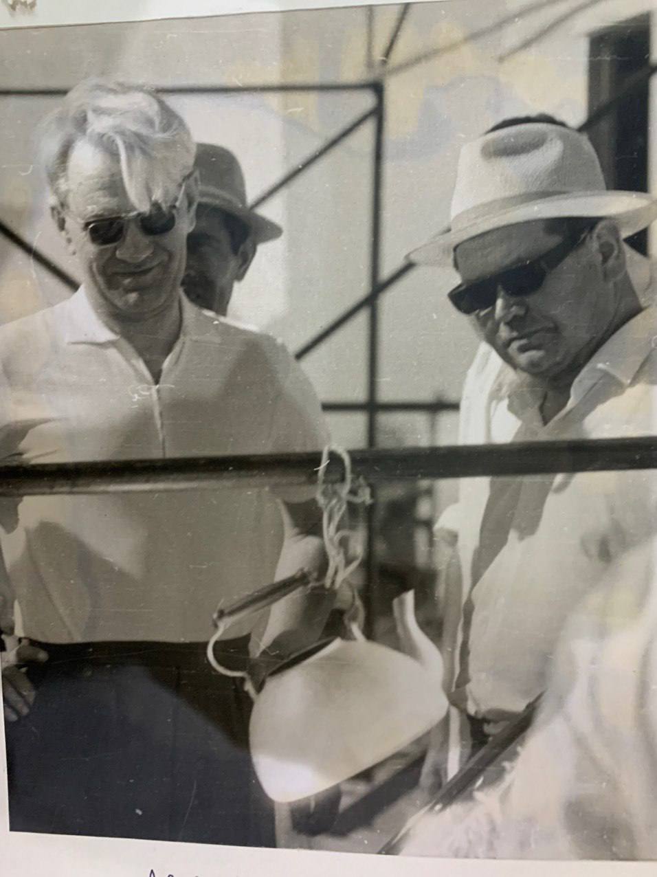 Visit of M.V. Keldysh to the Heliopolygon, 1966