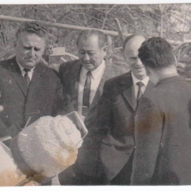 Academicians Paton and Arifov at the Heliopolygon